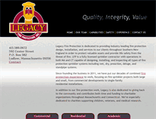 Tablet Screenshot of legacyfireprotection.com